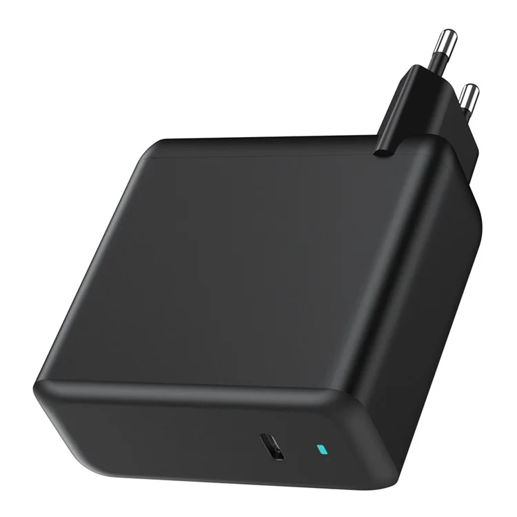 Быстрое зарядное устройство PD 100 Вт GaN с одним портом USB-C, черное / адаптер с вилкой для Европы