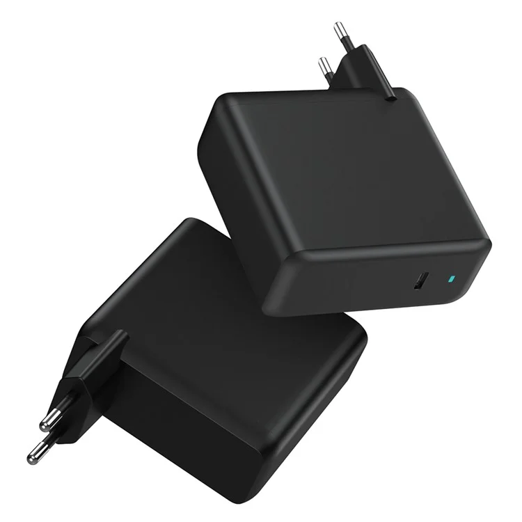 Быстрое зарядное устройство PD 100 Вт GaN с одним портом USB-C, черное / адаптер с вилкой для Европы