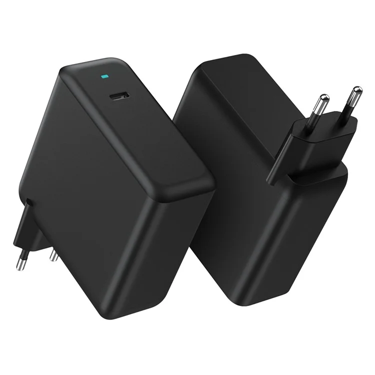 Быстрое зарядное устройство PD 100 Вт GaN с одним портом USB-C, черное / адаптер с вилкой для Европы