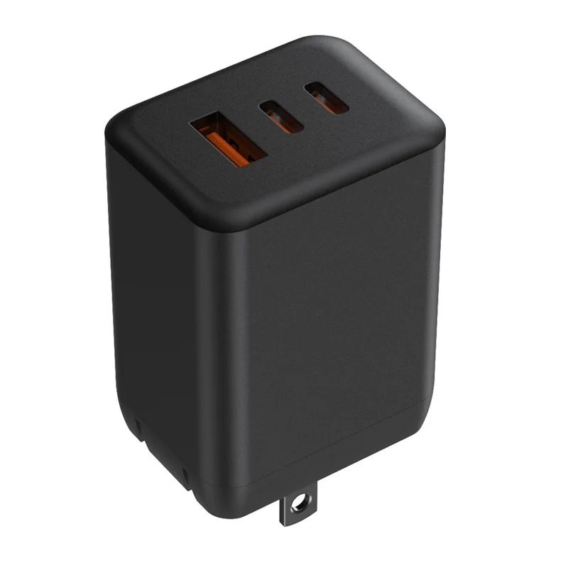 Bulk Purchasing PD 65W GaN Fast Charger 2 Type-C + 1 USB-A Phone Charging Power Adapter - Black / US Plug