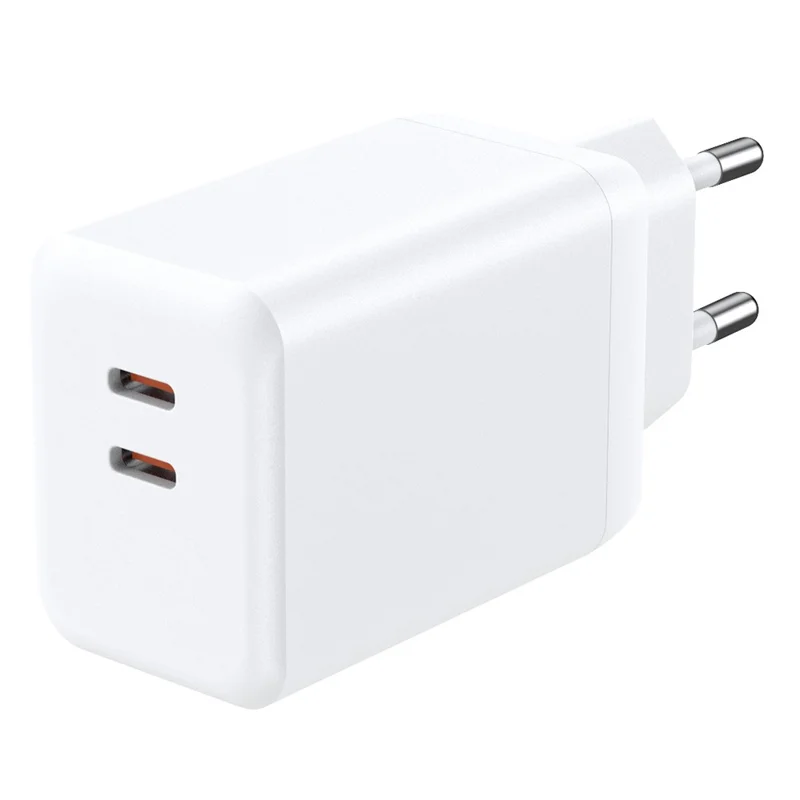 Bulk Purchasing PD 65W GaN Fast Charger Dual USB-C Phone Charging Power Adapter - White / EU Plug