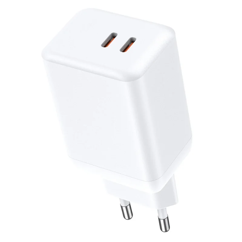 Bulk Purchasing PD 65W GaN Fast Charger Dual USB-C Phone Charging Power Adapter - White / EU Plug