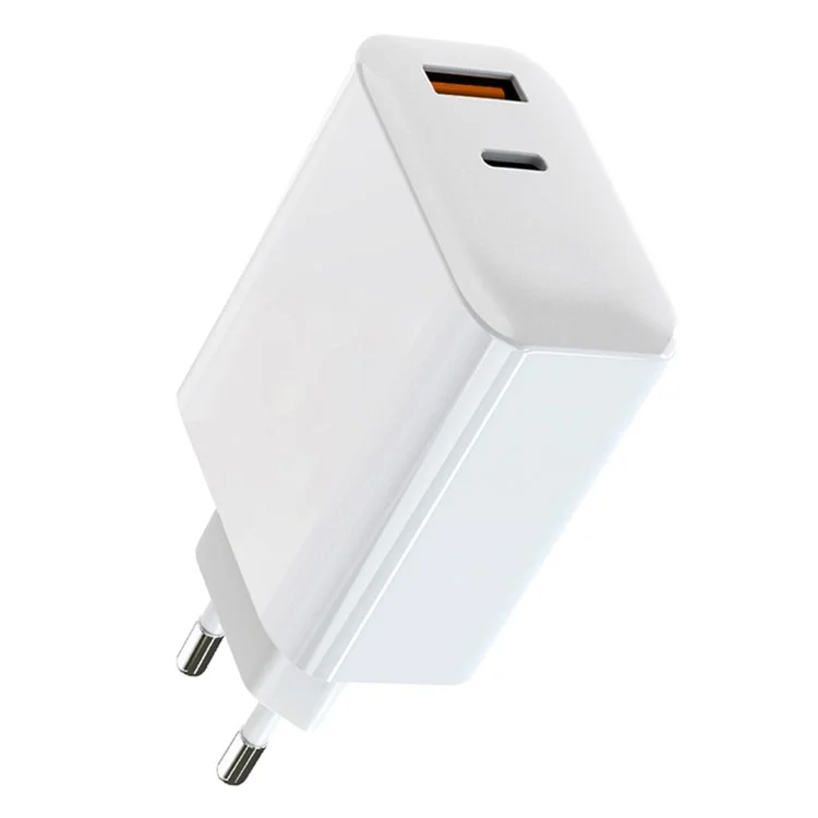 Acquisto all'ingrosso Caricabatterie rapido PD 65W GaN PD3.0 USB-C + adattatore di alimentazione USB QC3.0 - Bianco / Spina EU