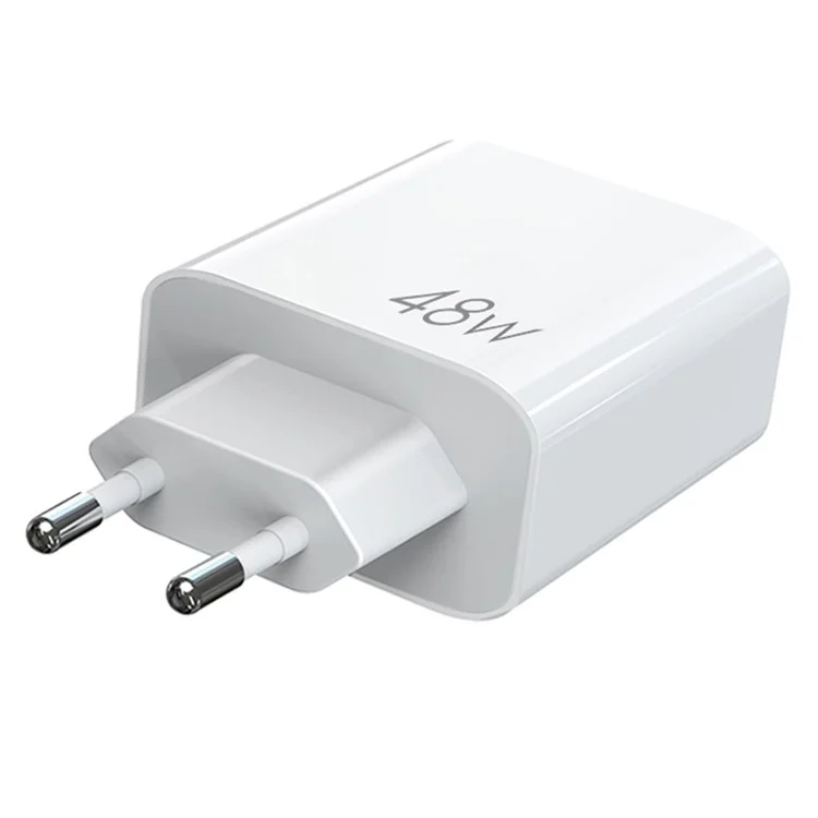 Bulk Purchasing GAN PD 48W Fast Charging Wall Charger USB + USB-C Power Adapter - White / EU Plug