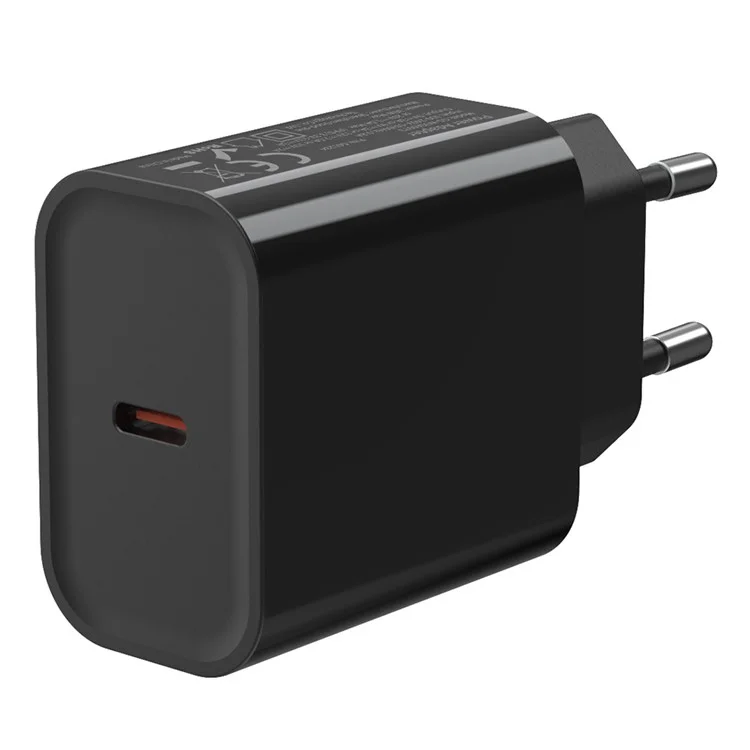 Блочная закупка зарядного устройства PD 30 Вт GaN с одним портом USB-C для быстрой зарядки, адаптер питания - черный / вилка ЕС