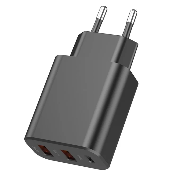 Bulk Purchasing GAN PD 30W Wall Charger 2 USB-A + 1 Type-C Fast Charging Adapter - Black / EU Plug