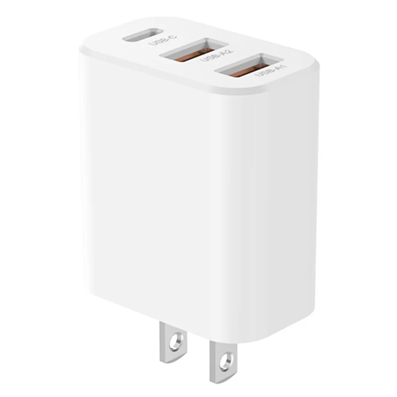 Bulk Purchasing GAN PD 30W Wall Charger 2 USB-A + 1 Type-C Fast Charging Adapter - White / US Plug