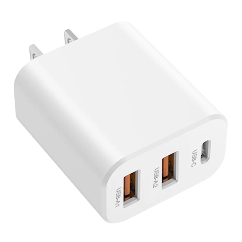Bulk Purchasing GAN PD 30W Wall Charger 2 USB-A + 1 Type-C Fast Charging Adapter - White / US Plug
