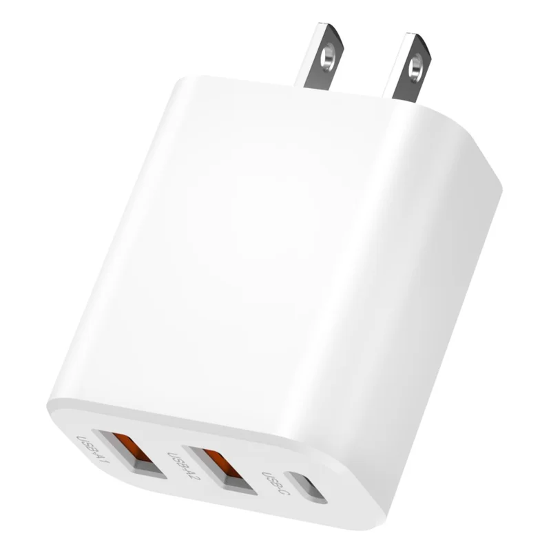Bulk Purchasing GAN PD 30W Wall Charger 2 USB-A + 1 Type-C Fast Charging Adapter - White / US Plug