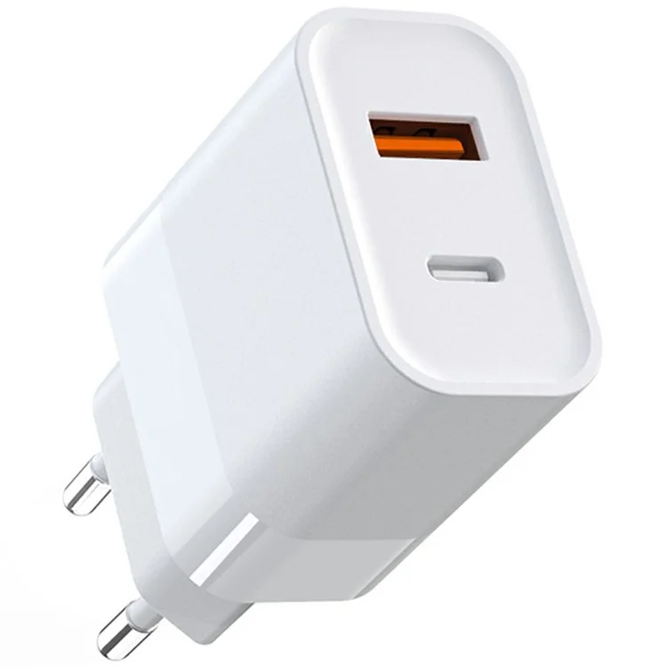 Großeinkauf GAN PD 30W Schnellladegerät USB-C + USB Smartphones Tablets Netzteil - Weiß / EU-Stecker