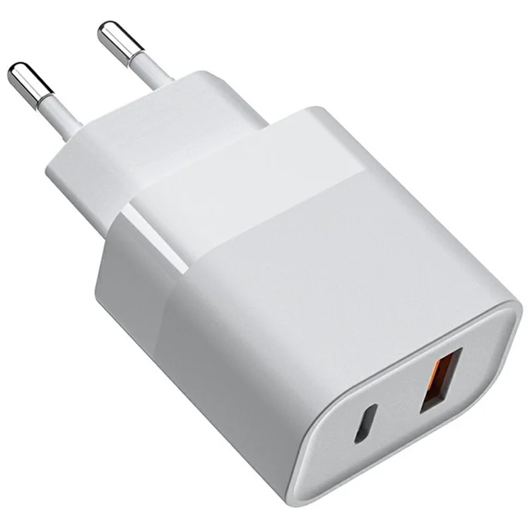 Großeinkauf GAN PD 30W Schnellladegerät USB-C + USB Smartphones Tablets Netzteil - Weiß / EU-Stecker