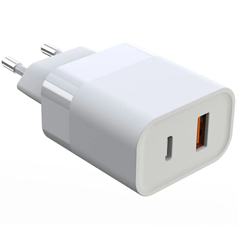 Großeinkauf GAN PD 30W Schnellladegerät USB-C + USB Smartphones Tablets Netzteil - Weiß / EU-Stecker