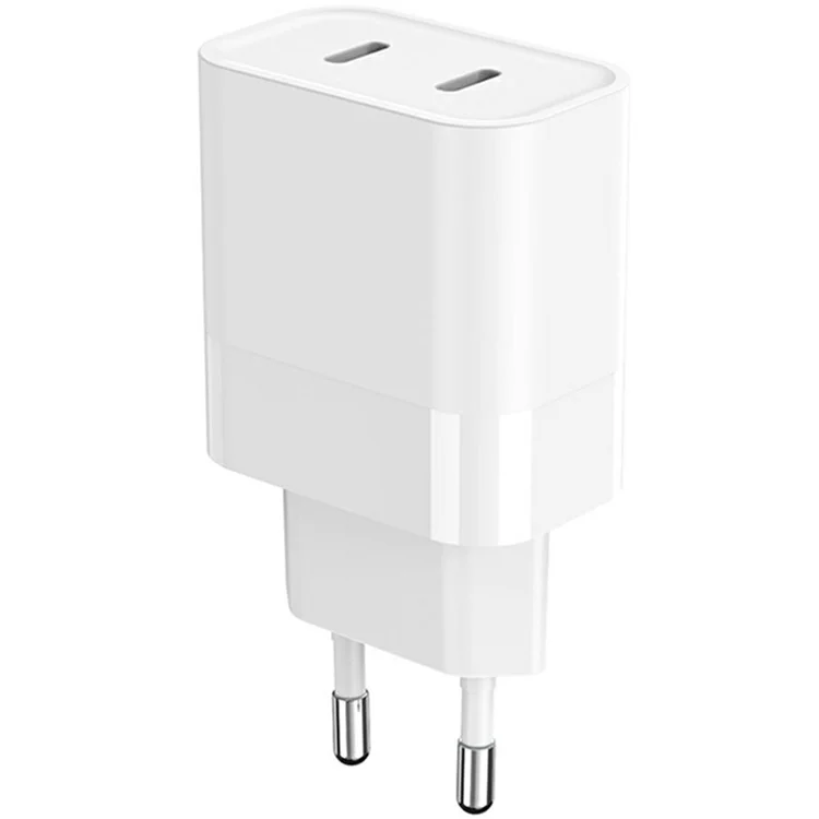 Bulk Purchasing GAN PD 20W Dual USB-C Port Charger Phone Fast Charging Adapter - White / EU Plug