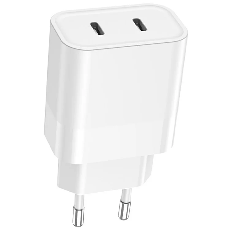 Bulk Purchasing GAN PD 20W Dual USB-C Port Charger Phone Fast Charging Adapter - White / EU Plug