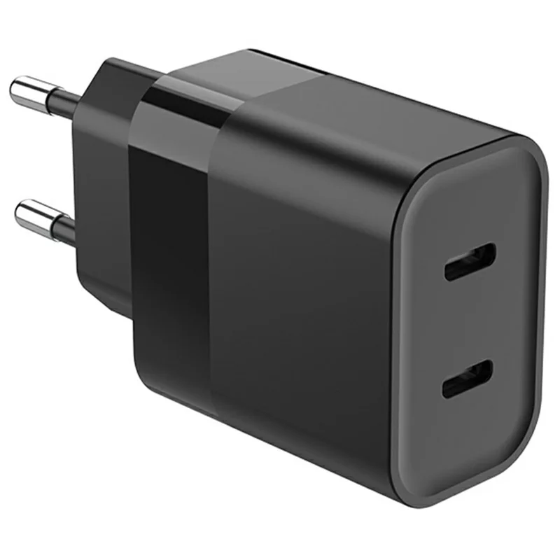 Bulk Purchasing GAN PD 20W Dual USB-C Port Charger Phone Fast Charging Adapter - Black / EU Plug