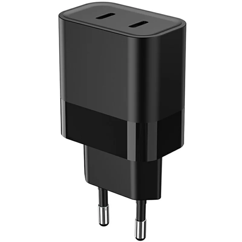 Bulk Purchasing GAN PD 20W Dual USB-C Port Charger Phone Fast Charging Adapter - Black / EU Plug