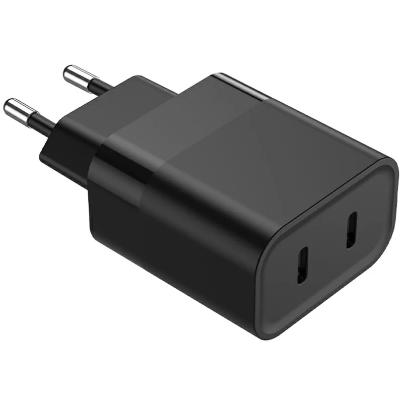 Bulk Purchasing GAN PD 20W Dual USB-C Port Charger Phone Fast Charging Adapter - Black / EU Plug