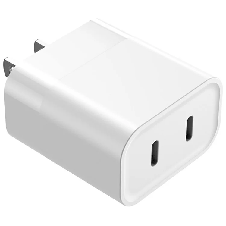 Bulk Purchasing GAN PD 20W Dual USB-C Port Charger Phone Fast Charging Adapter - White / US Plug