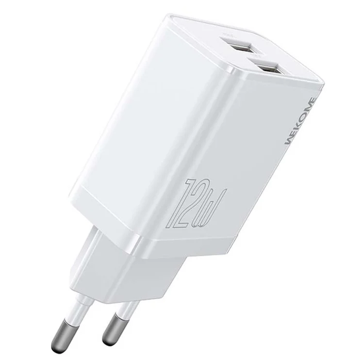 Chargeur USB WEKOME WP-U58 12W à double port de charge rapide - Prise EU