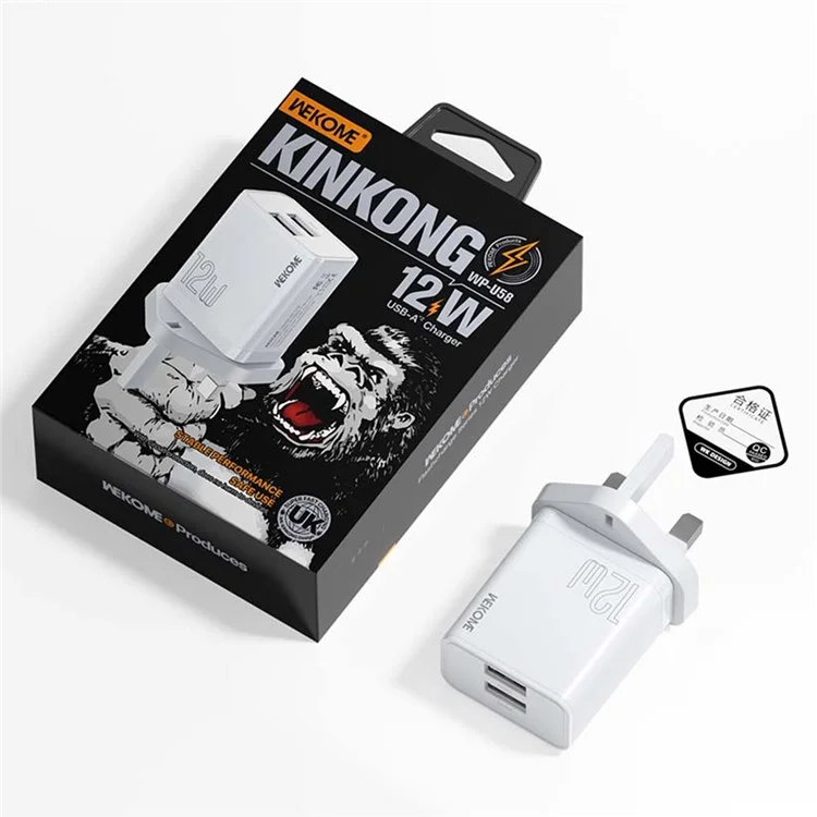 WEKOME WP-U58 12Вт USB-зарядное устройство с двумя портами, быстрая зарядка, адаптер - Вилка для Великобритании