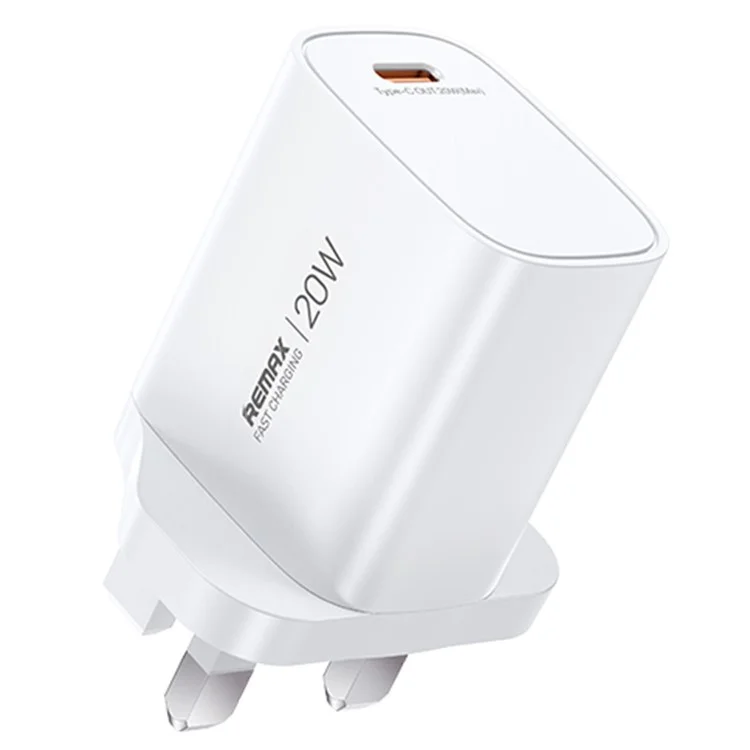 REMAX U187-C20W GaN Schnellladegerät Typ-C PD 20W kompakter tragbarer Ladegerät - UK-Stecker