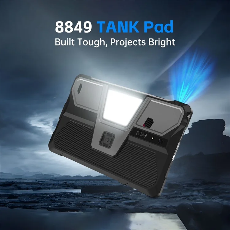 [HK Warehouse] UNIHERTZ Tank Pad 8849 Rugged Projector Tablet 10.95 Inch Dimensity 8200 16GB + 512GB 21000mAh Battery 32MP Camera - US Plug