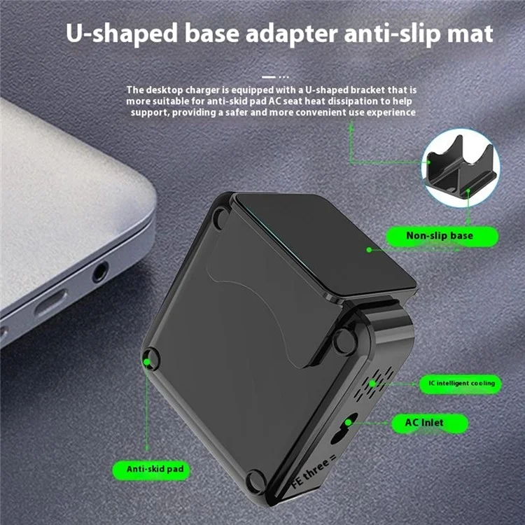 Chargeur de bureau GaN 320W 8 ports Poste de recharge rapide pour téléphones, tablettes et drones - Prise US