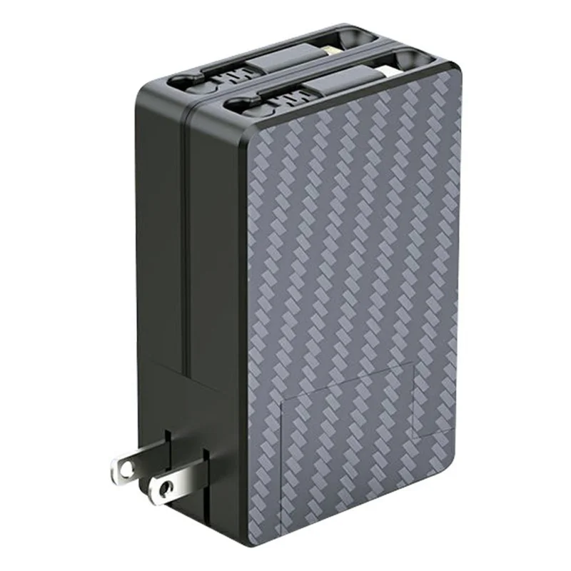 PT-18 US Plug GaN Charger 65W PD Fast Charging Power Adapter with iP + Type C Retractable Cables