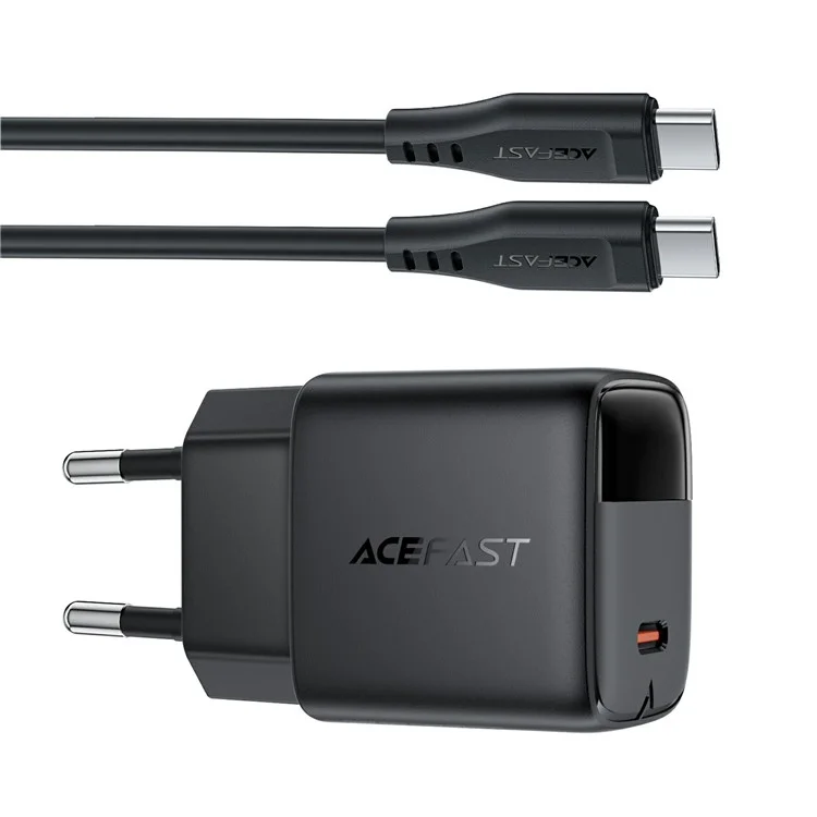 ACEFAST A115 PD 30W GaN USB-C Charger Kit with USB-C Cable LED Display Fast Charger Adapter, EU Plug