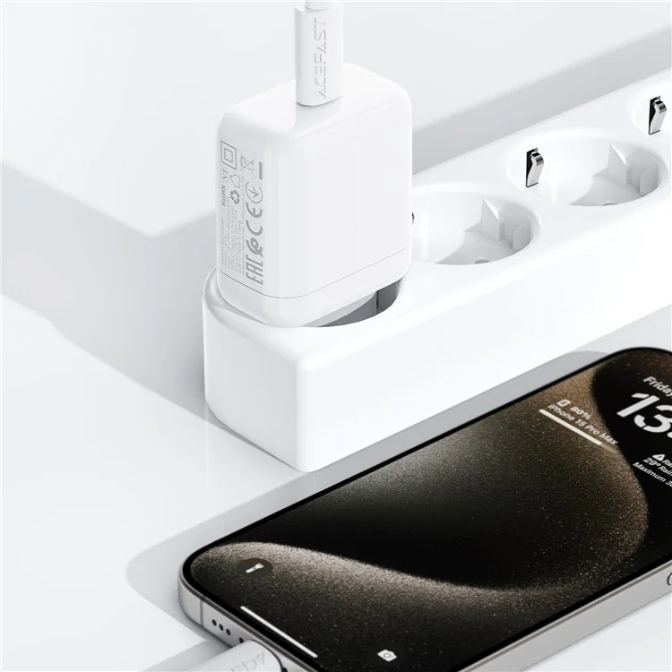 ACEFAST A130 PD 20W USB-C Charger Single Port Travel Home Fast Charging Adapter - EU Plug
