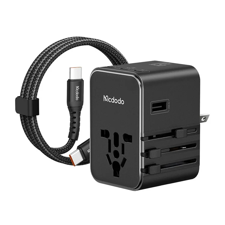 Adaptateur de voyage universel MCDODO CP-3270 MDD G5 Series 45W avec 3 USB-C + 2 USB-A et câble USB-C vers USB-C