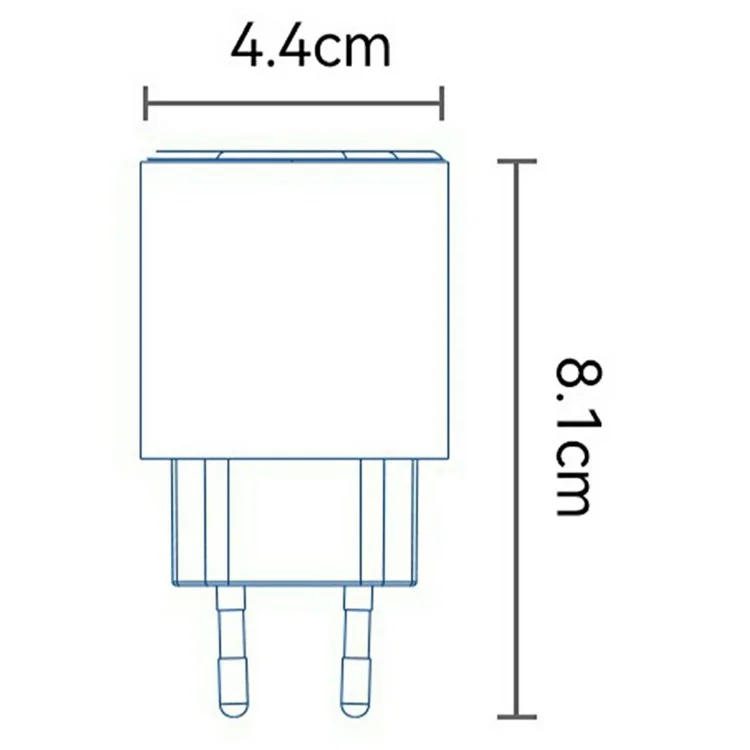 YESIDO YC71 Caricabatterie da muro USB-C+USB-L a doppia porta da 12W con adattatore di ricarica rapida - Spina EU