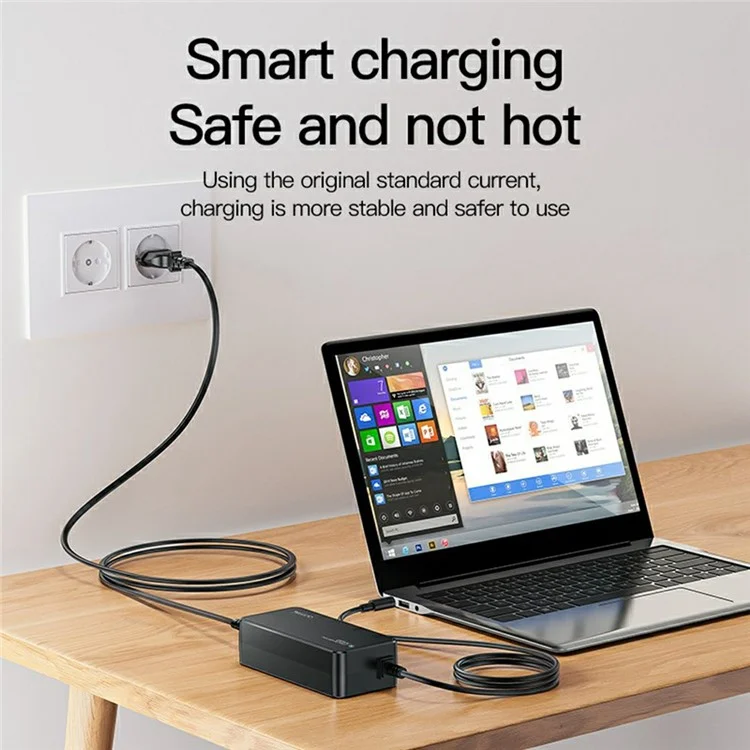 YESIDO CG11E Laptop Charger Kit 65W Fast Charging Power Adapter Compatible with Multiple Laptop Models - EU Plug