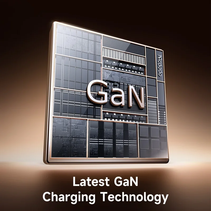 MCDODO CH-4281 40W GaN Charger with Retractable Cable Fast Charging USB-C / USB-A Charger Block - EU Plug - Black