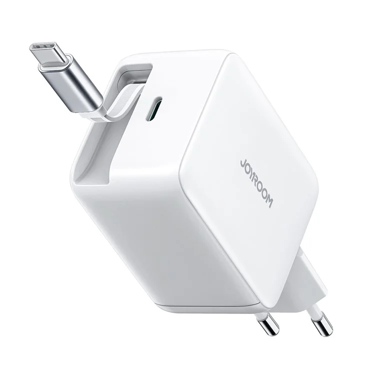 JOYROOM JR-TCL06 67W Fast Charging GaN Charger with Retractable Type-C Cable - EU Plug
