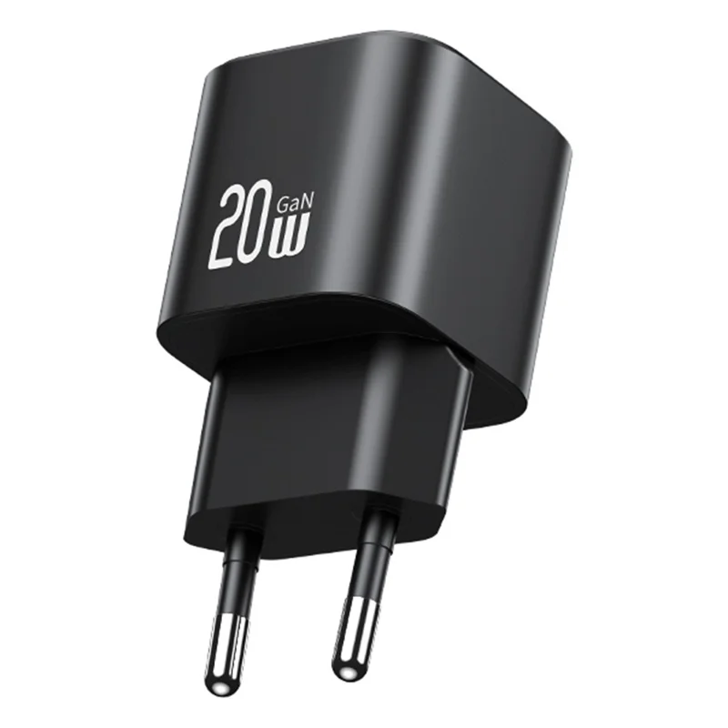 Carregador Rápido USAMS CC260 20W GaN Mini Adaptador de Energia Tipo-C para Carregamento Rápido - Plug Europeu