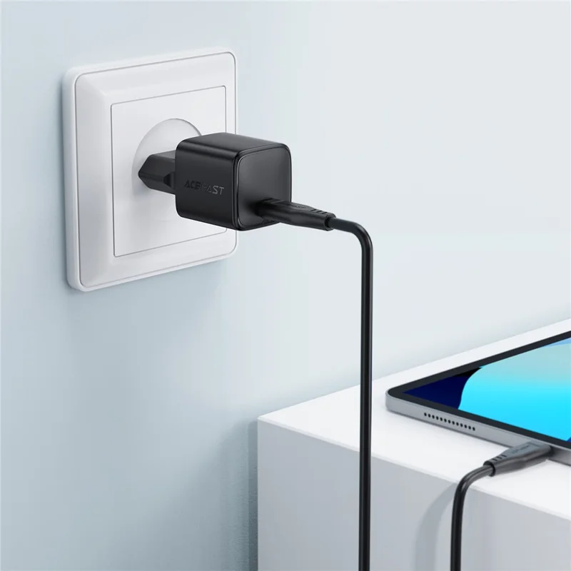ACEFAST A118 PD 30 Вт USB-C быстрое зарядное устройство Mini GaN адаптер питания зарядный блок - евро-вилка