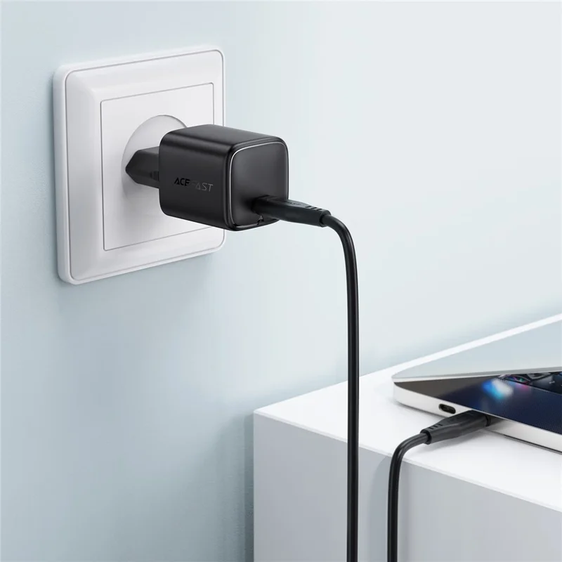 ACEFAST A119 USB-C Mini GaN Wandladegerät 45W PD Schnellladung Reiseadapter - EU-Stecker