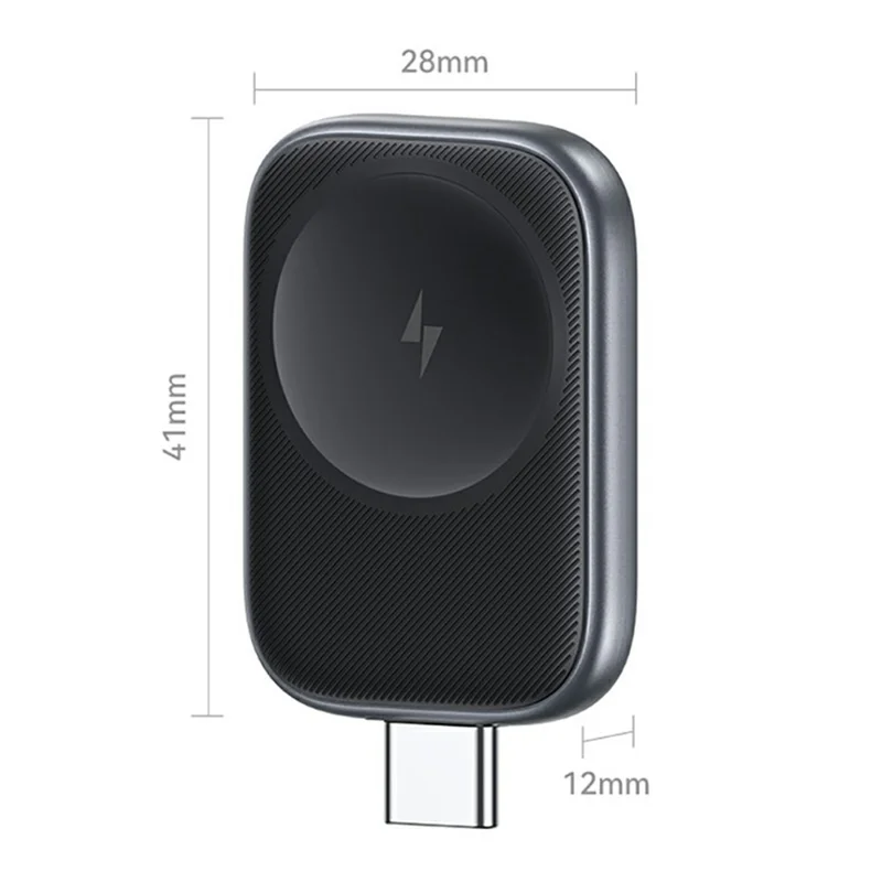 USAMS CD247 Plug and Play Portable 2.5W Wireless Charger Adapter with Type C Plug for Watch - Tarnish