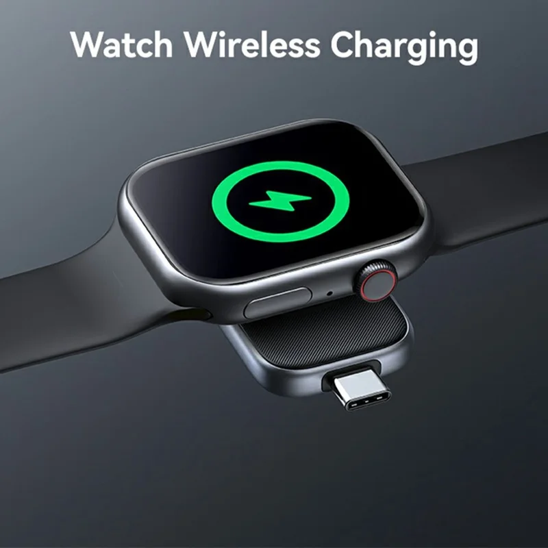 USAMS CD247 Plug and Play Portable 2.5W Wireless Charger Adapter with Type C Plug for Watch - Tarnish