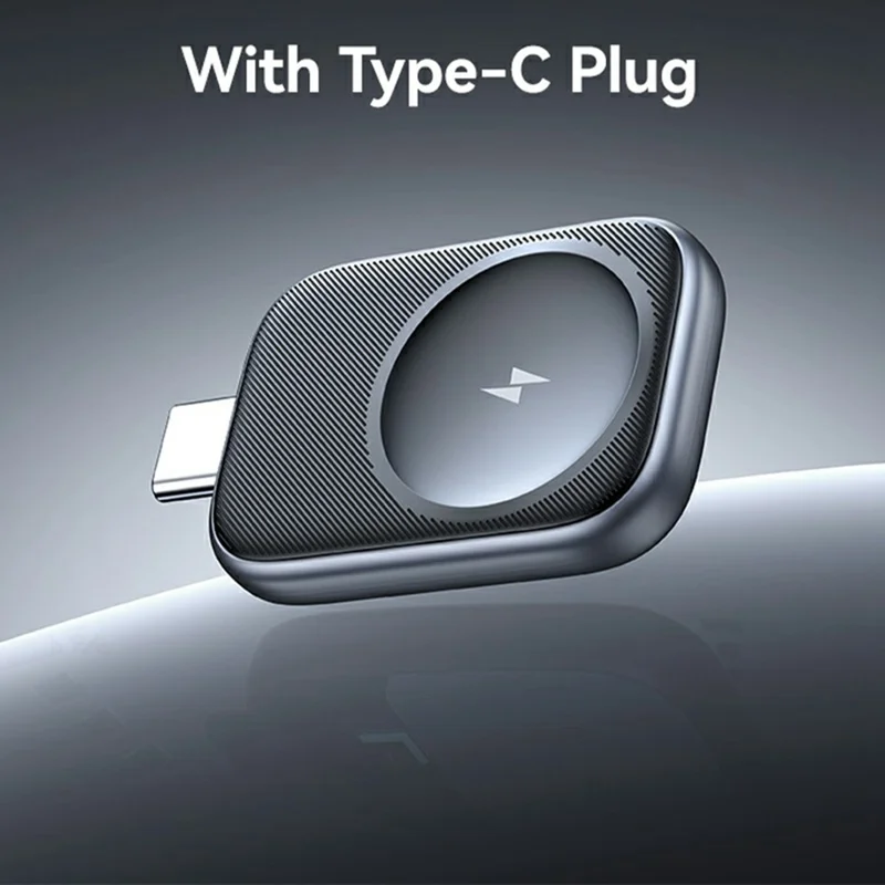 USAMS CD247 Plug and Play Portable 2.5W Wireless Charger Adapter with Type C Plug for Watch - Tarnish
