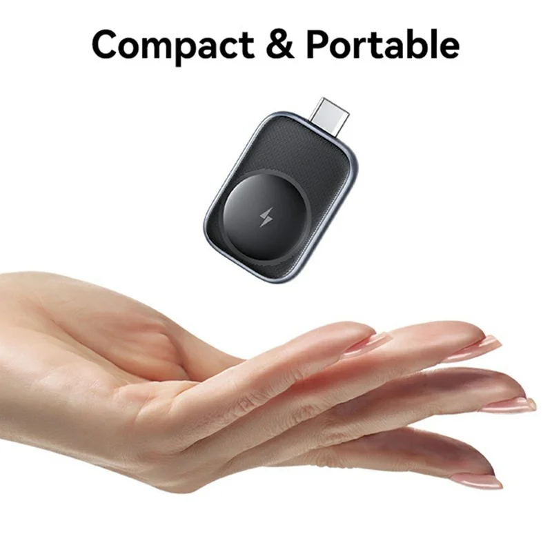 USAMS CD247 Plug and Play Portable 2.5W Wireless Charger Adapter with Type C Plug for Watch - Tarnish