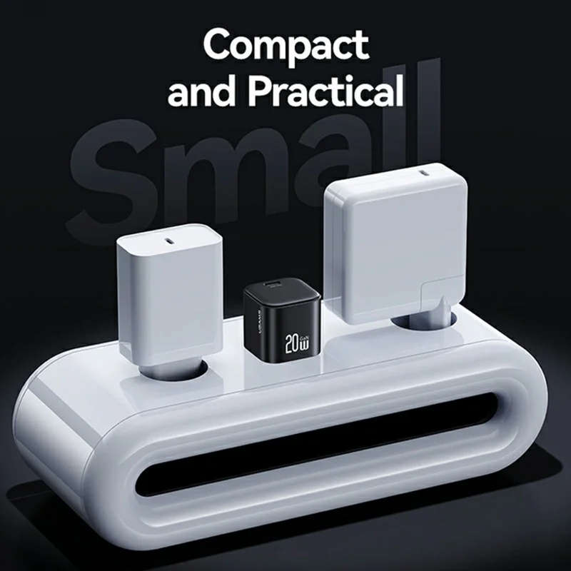 USAMS CC267 20W GaN Mini Fast Charger Single Type-C Port Power Adapter, US Plug - Black