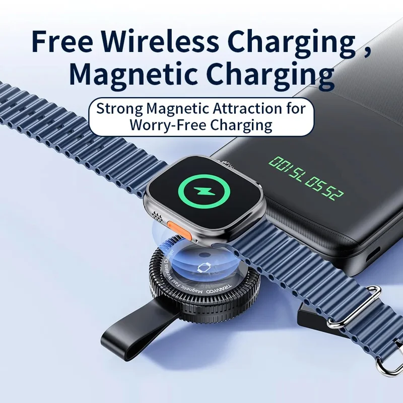 TRANYOO T-WF2 5W Type C Fast Charger for Apple Watch Portable Magnetic Wireless Charger