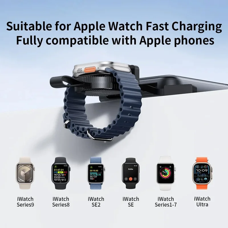 TRANYOO T-WF2 5W Type C Fast Charger for Apple Watch Portable Magnetic Wireless Charger