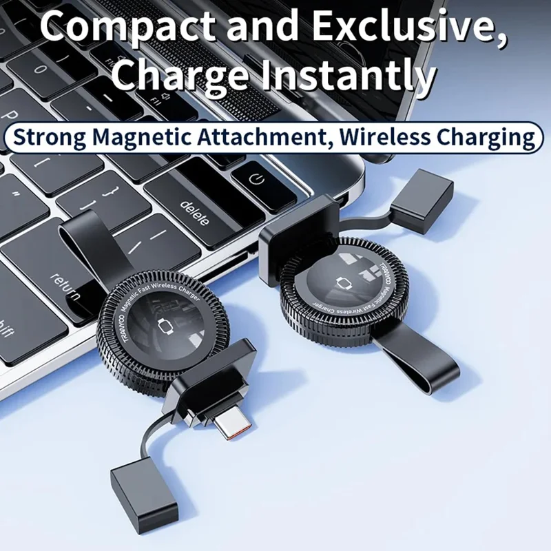 TRANYOO T-WF2 5W Type C Fast Charger for Apple Watch Portable Magnetic Wireless Charger