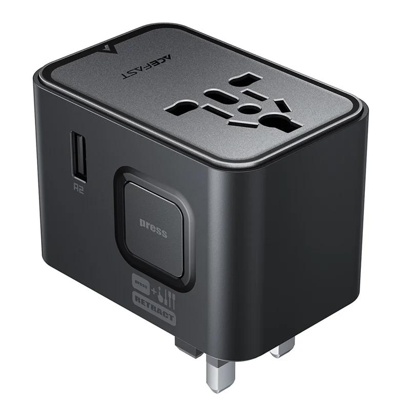 ACEFAST Z8 PD 45W GaN Charger 3 USB-C + 2 USB-A Multifunctional International Travel Adapter