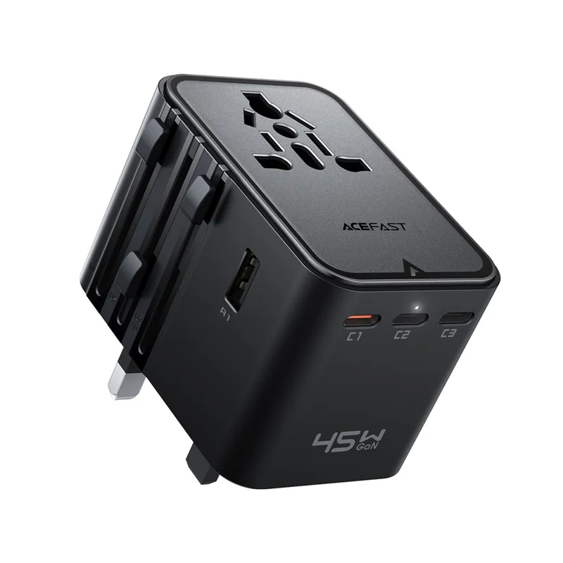 ACEFAST Z8 PD 45W GaN Charger 3 USB-C + 2 USB-A Multifunctional International Travel Adapter