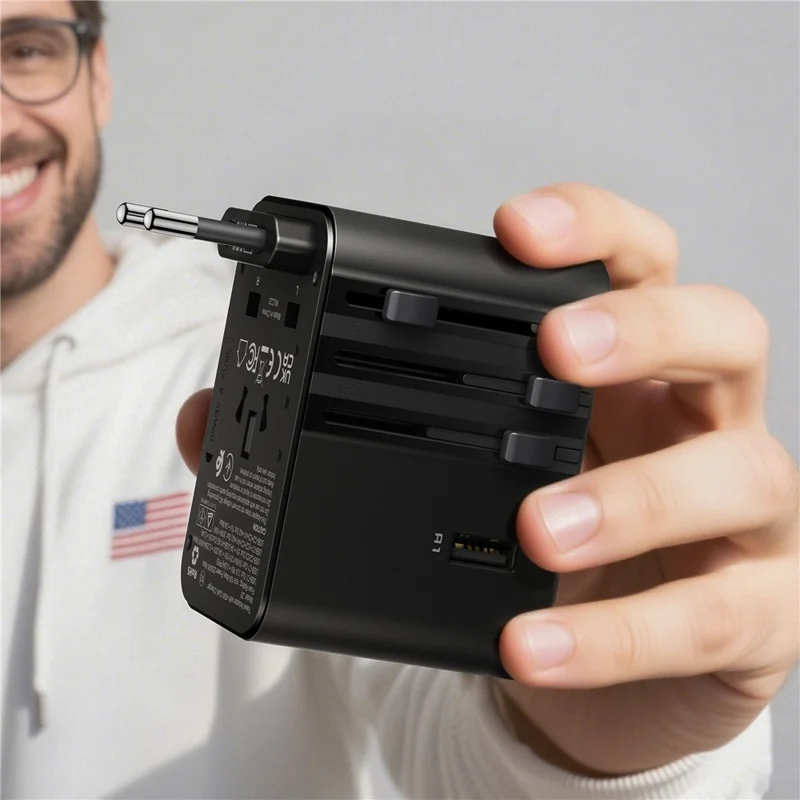 ACEFAST Z8 PD 45W GaN Charger 3 USB-C + 2 USB-A Multifunctional International Travel Adapter