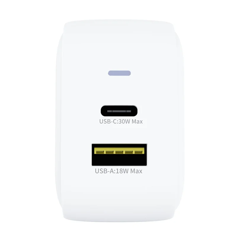 BENWIS 38W GaN Fast Charger Laptops Smartphones USB-C PD USB-A QC3.0 Charging Adapter - US Plug